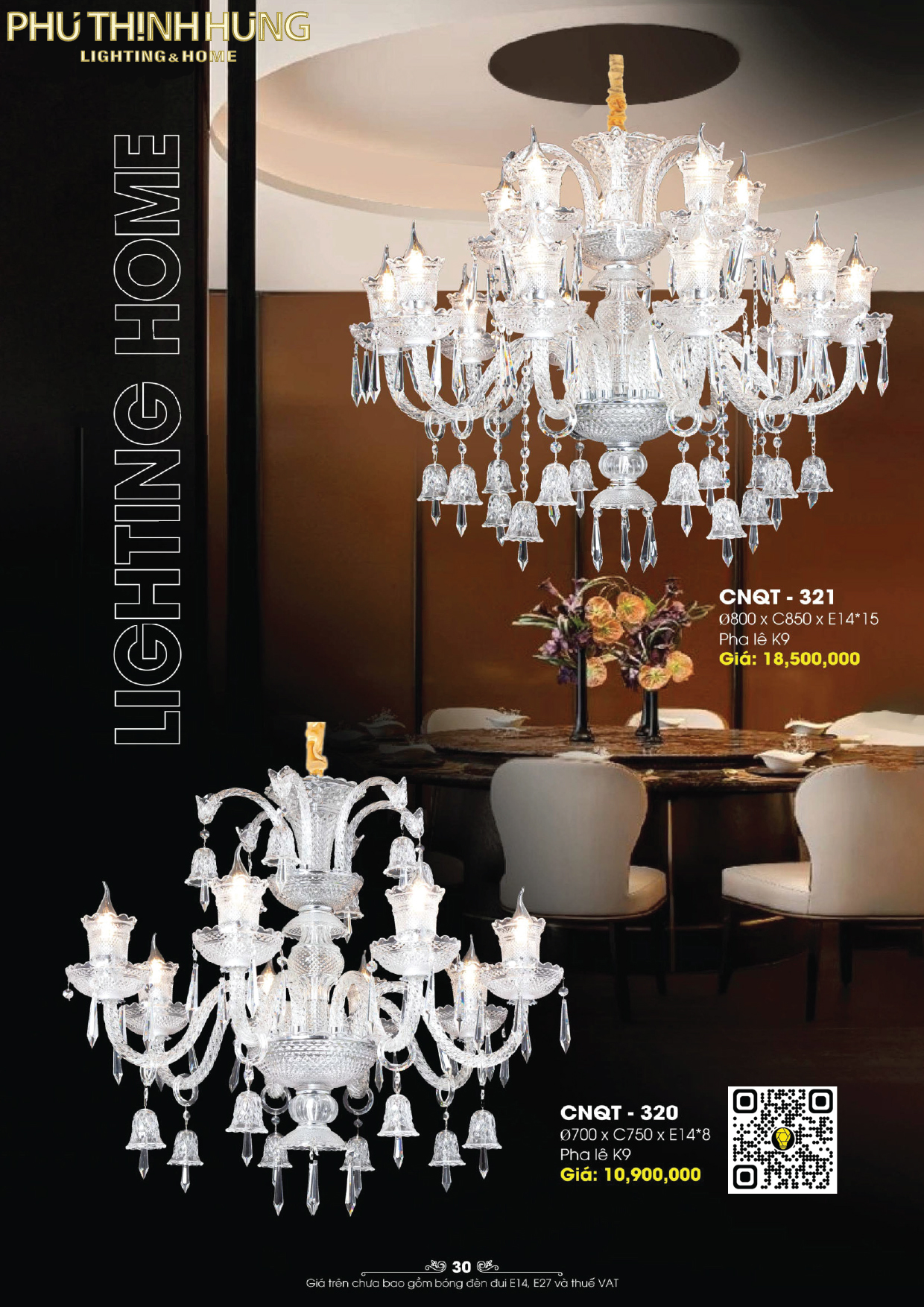 Đèn Chùm Pha Lê LightingHome CNQT-320-321